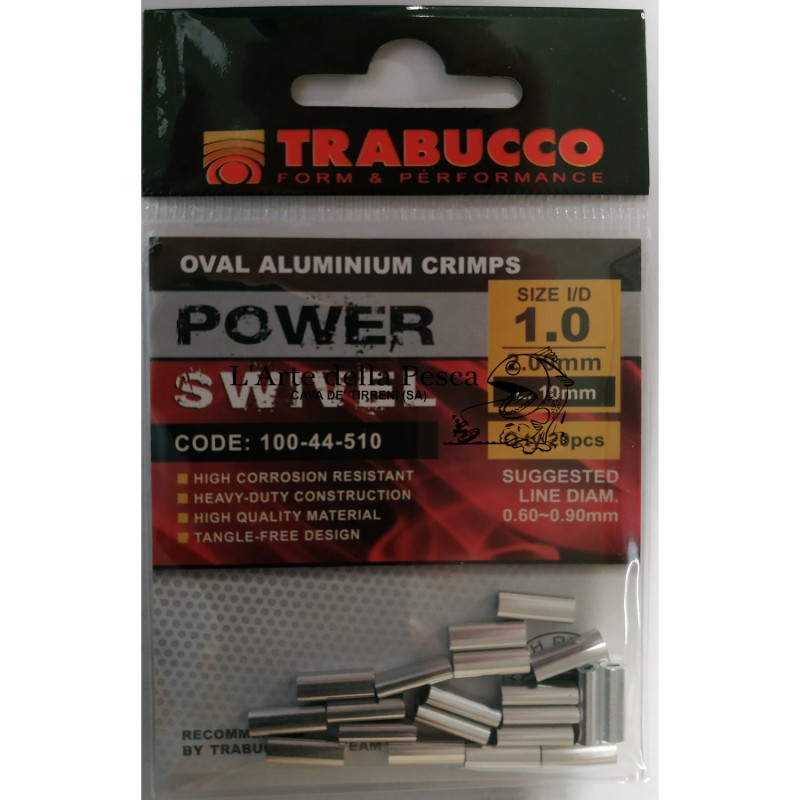 TRABUCCO OVAL ALUMINIUM CRIMPS SIZE 1.0