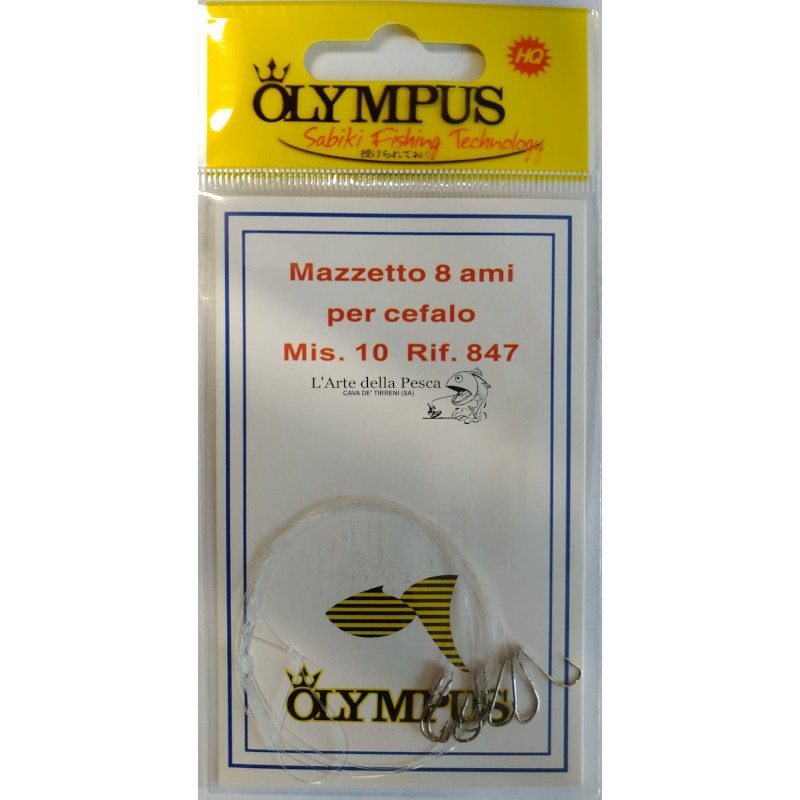 Mazzetto 8 Ami Per Cefalo Olympus Mis. 10