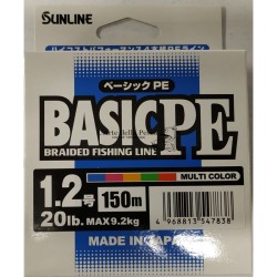 Filo Trecciato Sunline Basic PE 150m 20Lb Multicolor